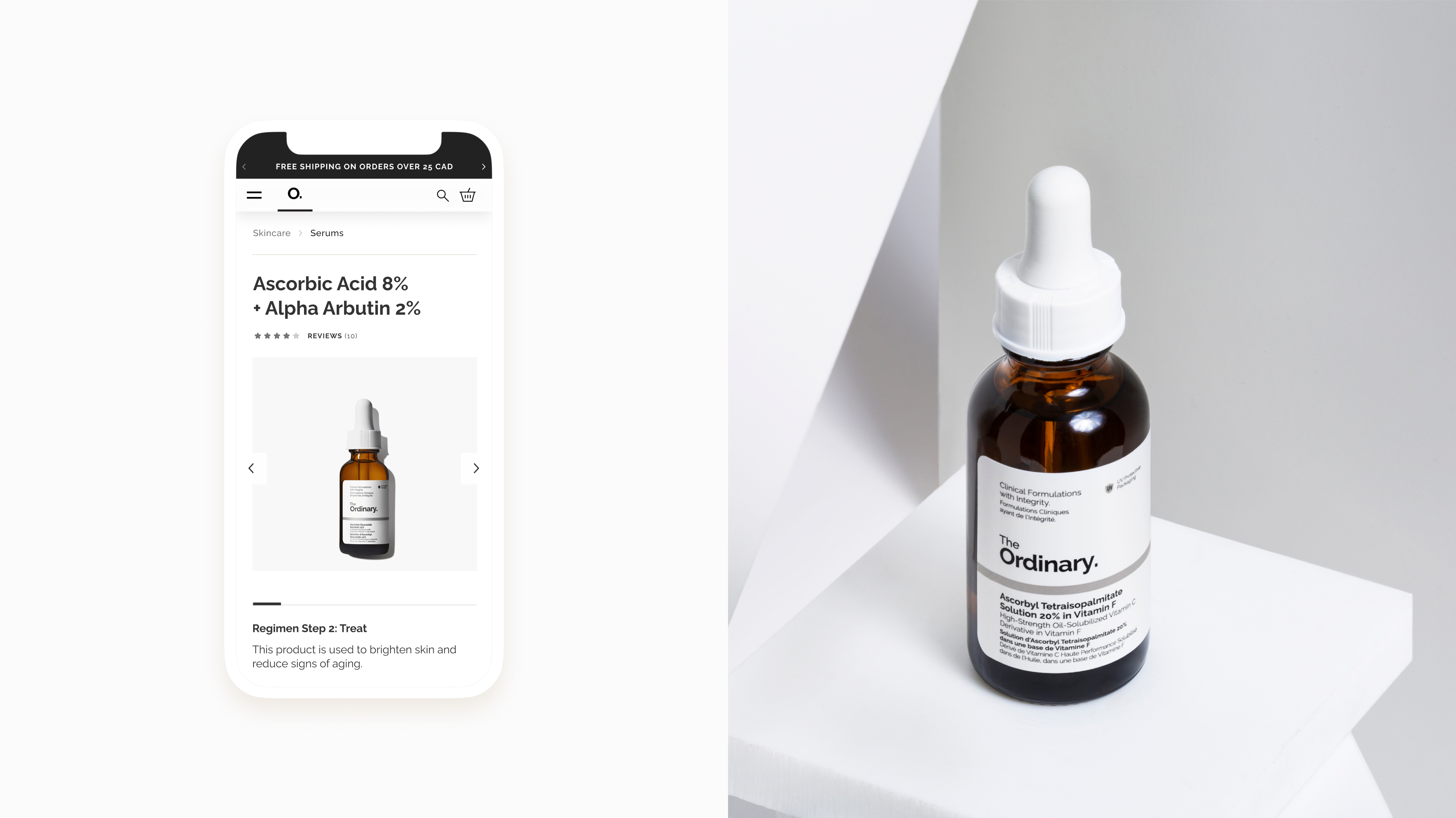 The Ordinary — mobile homepage